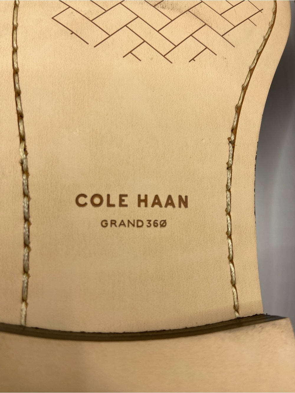 Cole Haan White and Brown Leather Penny Loafers - Picture 6 of 9
